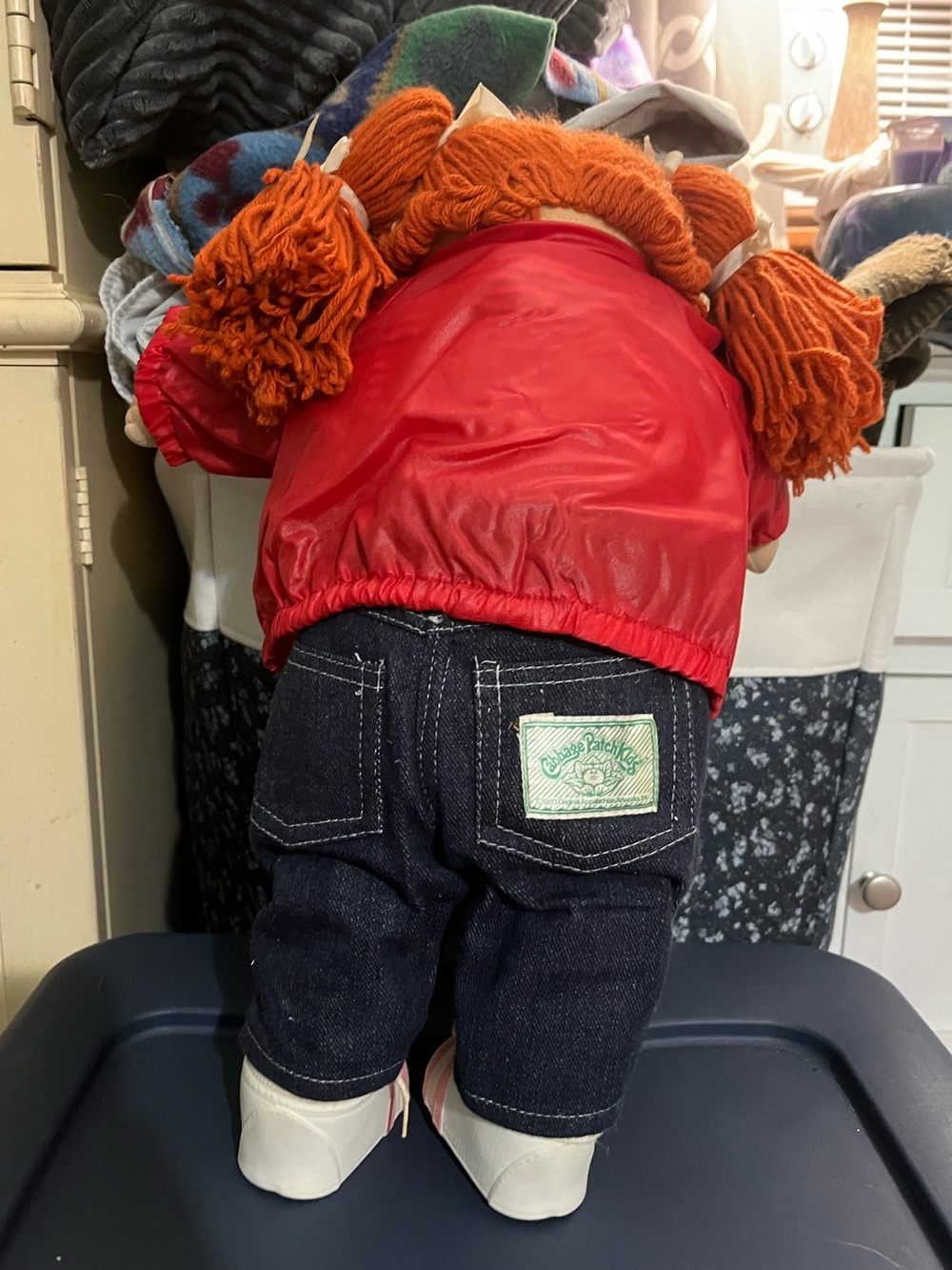 Cabbage Patch Kids Red Hair w/ Green Eyes and Track Jacket (1983)-Issabel Ranna - Picture 4 of 9